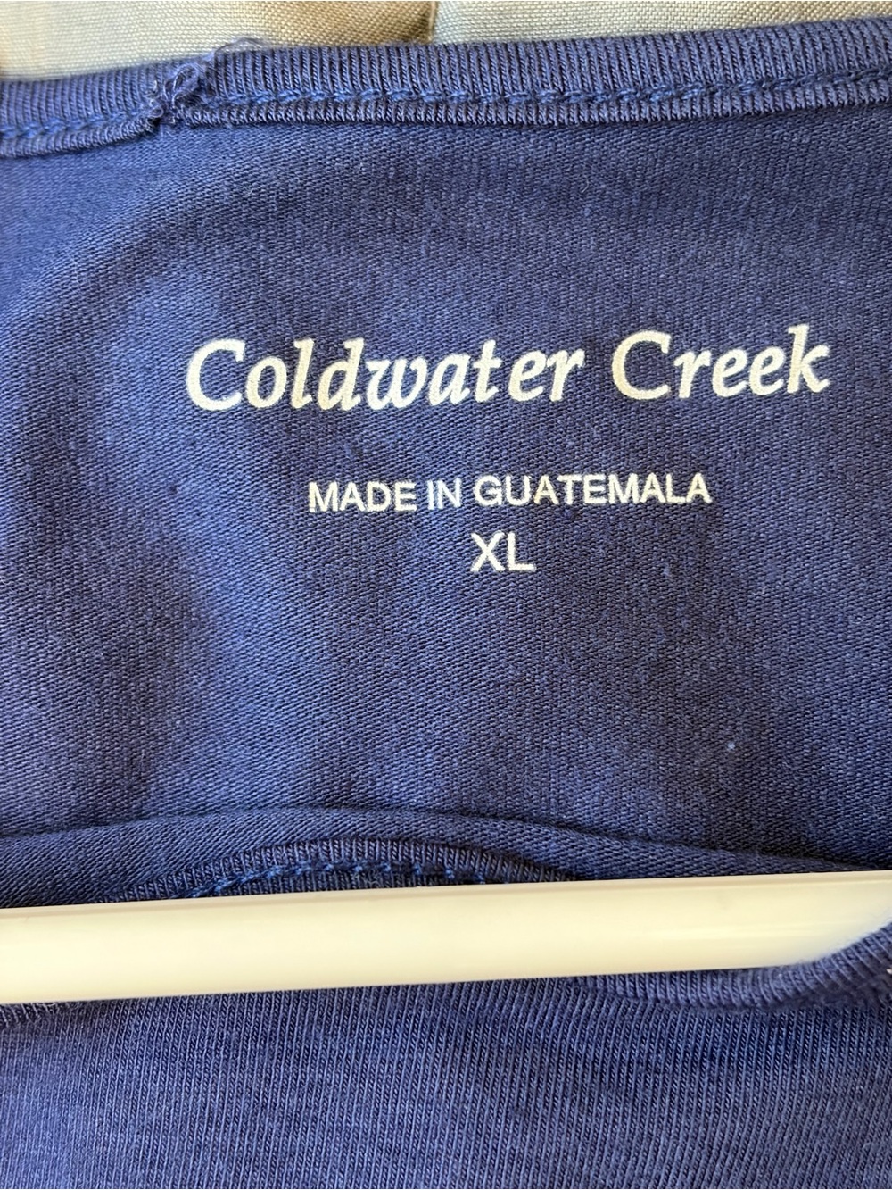 NWT Coldwater Creek XL Midnight Navy Supima Cotton Modal Knit Top Soft Stretch - Picture 3 of 7